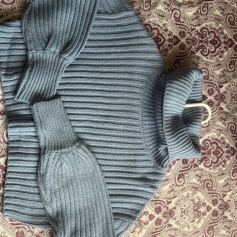 Pastel blue cropped turtleneck. Never worn from Rue. New!